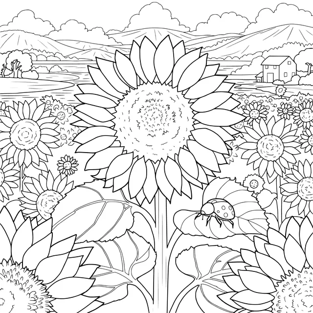 Sunflower Rural Scenery