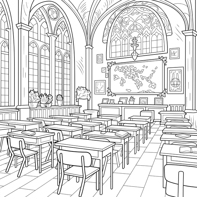 Dreamy Classroom Scene