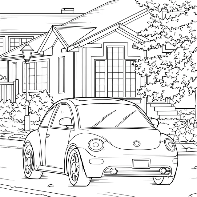 Small Yellow Car by the Street