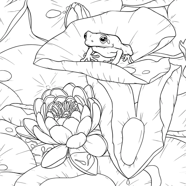 Frog in the Lotus Pond