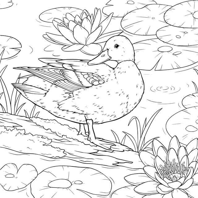 Wild Duck in the Pond