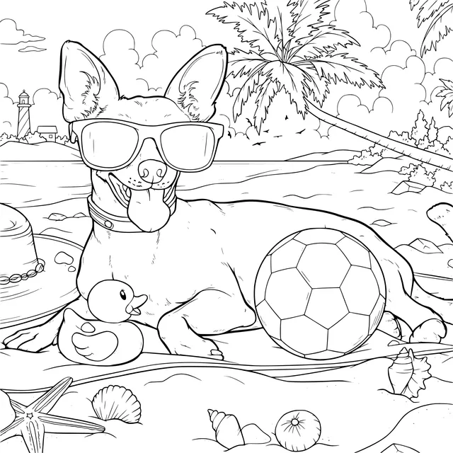 Adorable Dog on the Beach