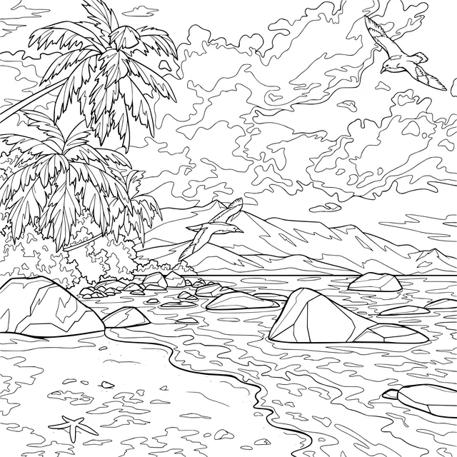 Summer Seaside Scenery