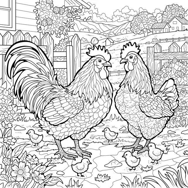 Chickens in the Countryside