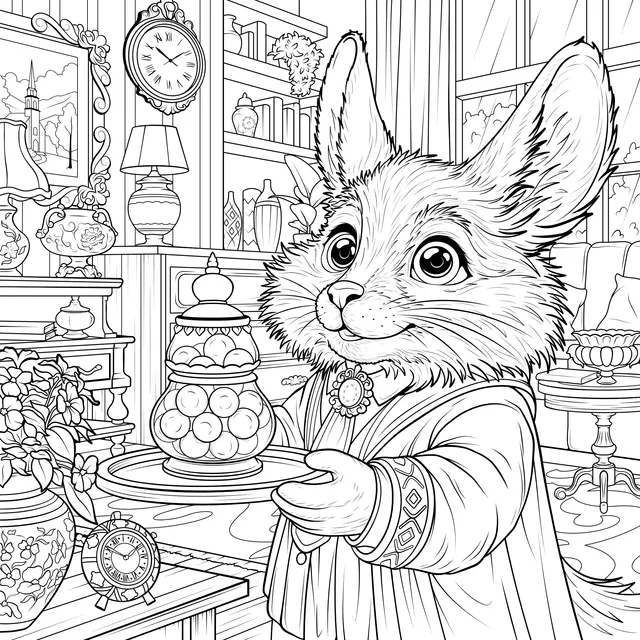 Fox Holding a Candy Tray