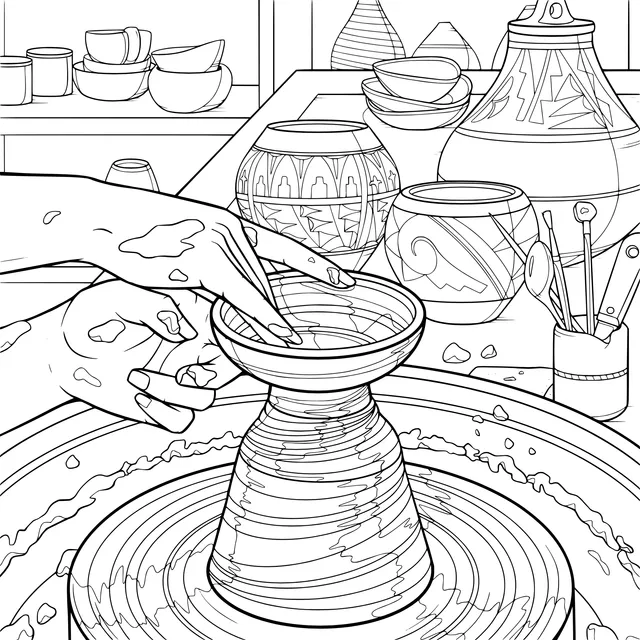 Pottery - making Scene