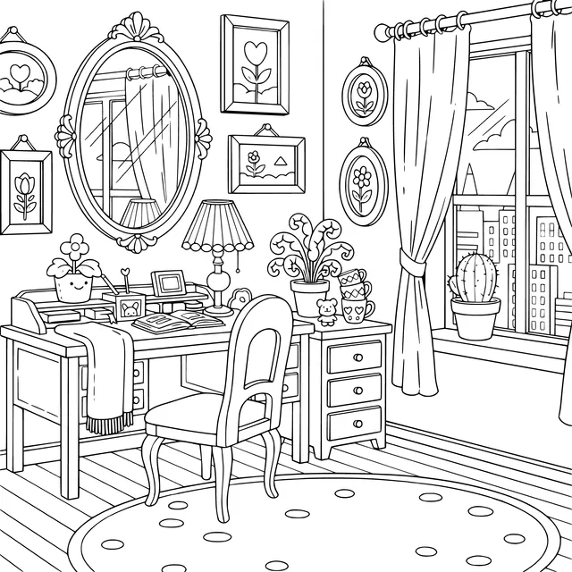 Cozy Study Room Scene