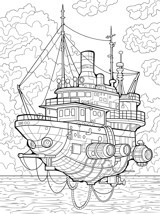 Fantasy Flying Ship
