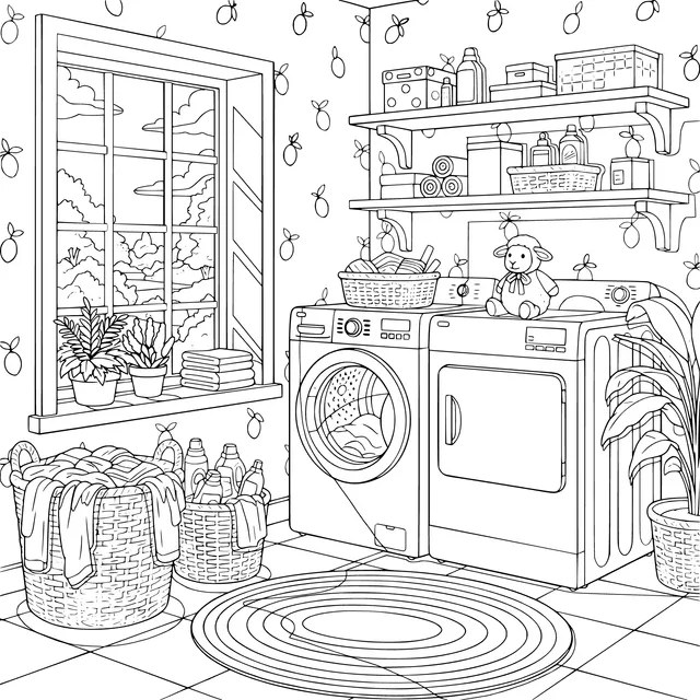 Cozy Laundry Room Scene