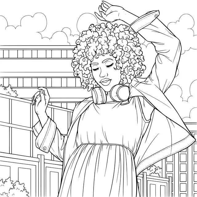 Fashionable Pregnant Woman Image