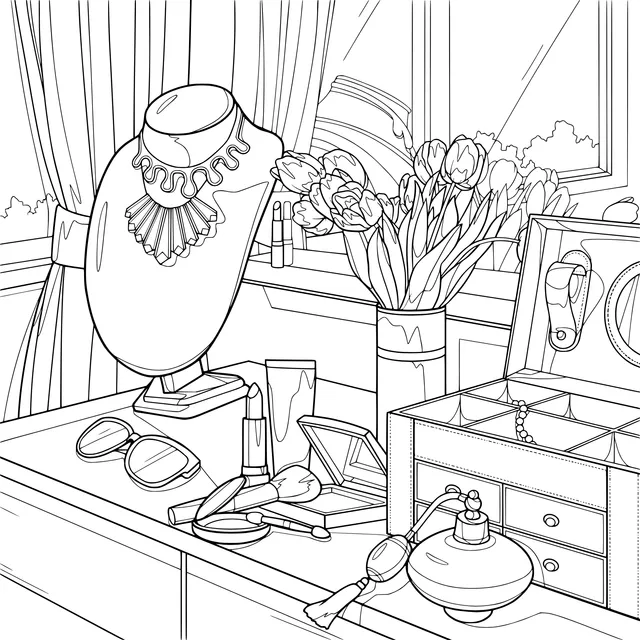 Exquisite Dressing - table Scene