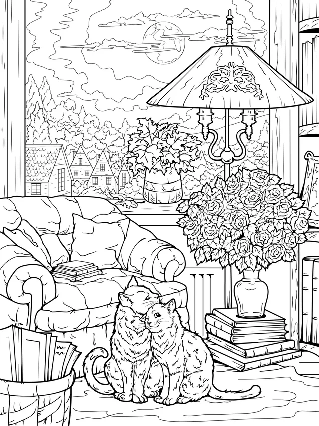 Cozy Indoor Cat Scene