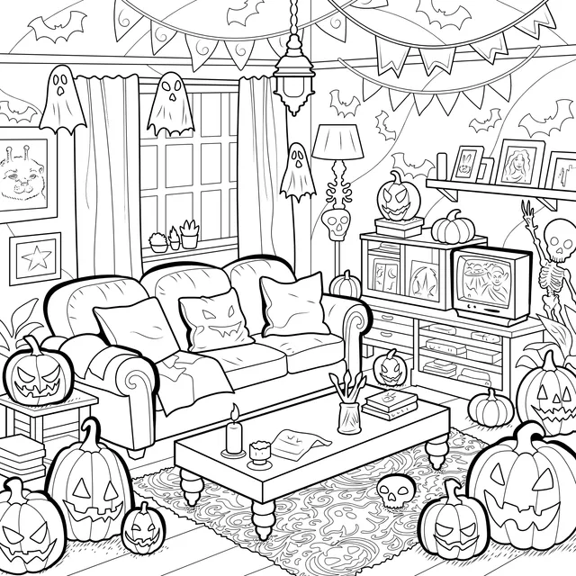 Halloween - themed Living Room
