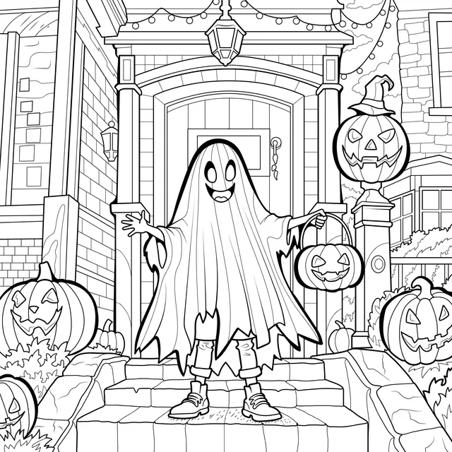 Joyful Halloween Scene