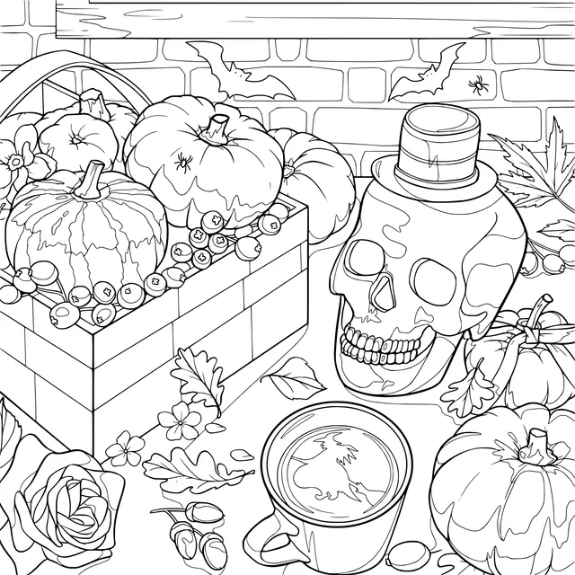 Halloween Scene Illustration