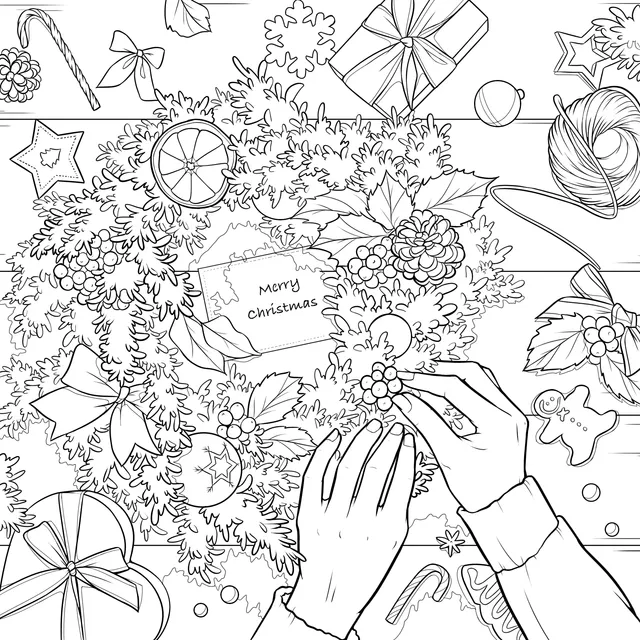 Christmas Wreath - Making