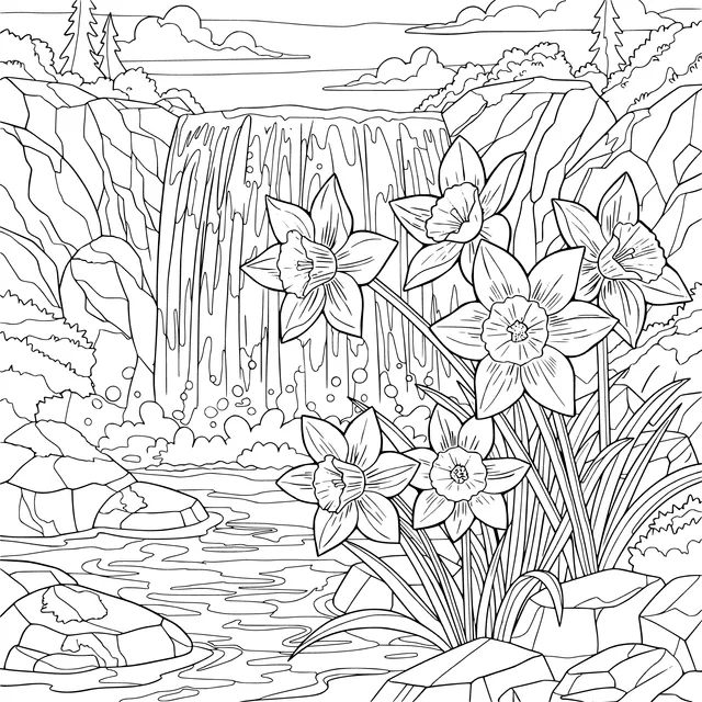 Narcissus by the Waterfall