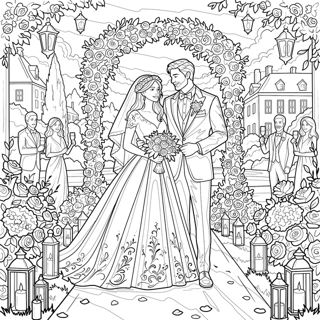 Romantic Wedding Scene