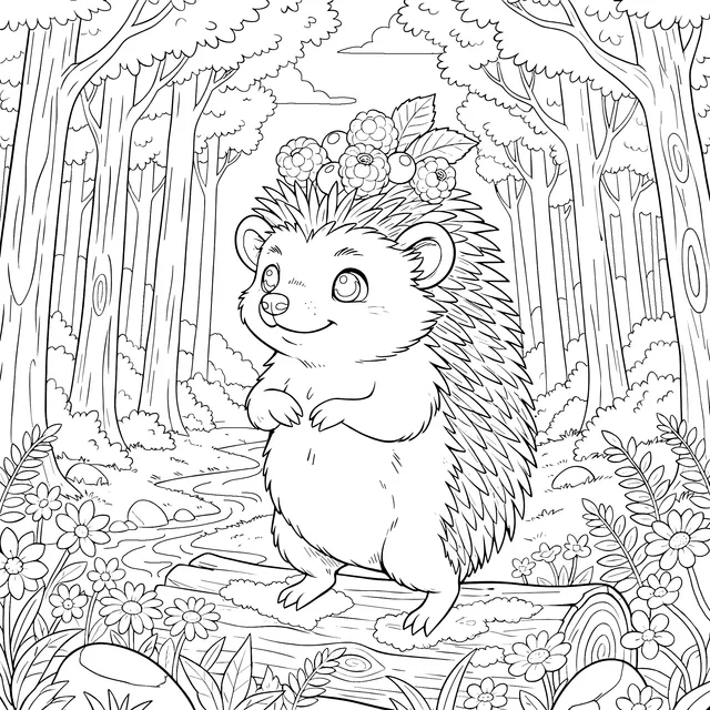 Hedgehog in the Forest