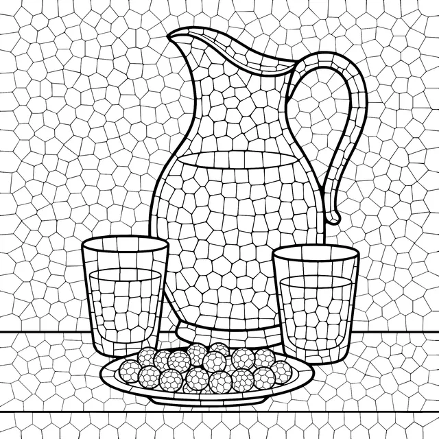 Mosaic - style Fruit Beverage