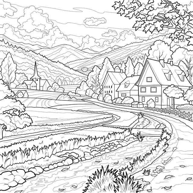 Beautiful Autumn Countryside Scene