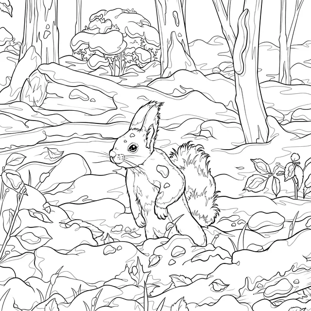 Squirrel in the Snow