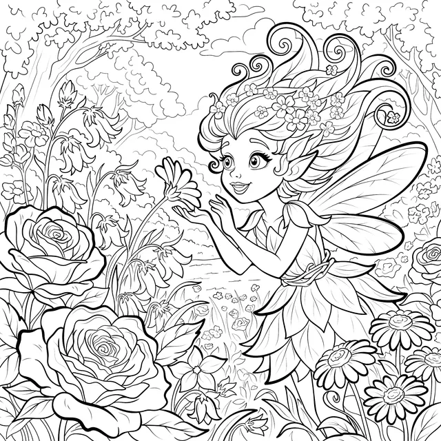 Fairy among Flowers