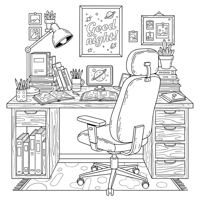 Cozy Desk Scene
