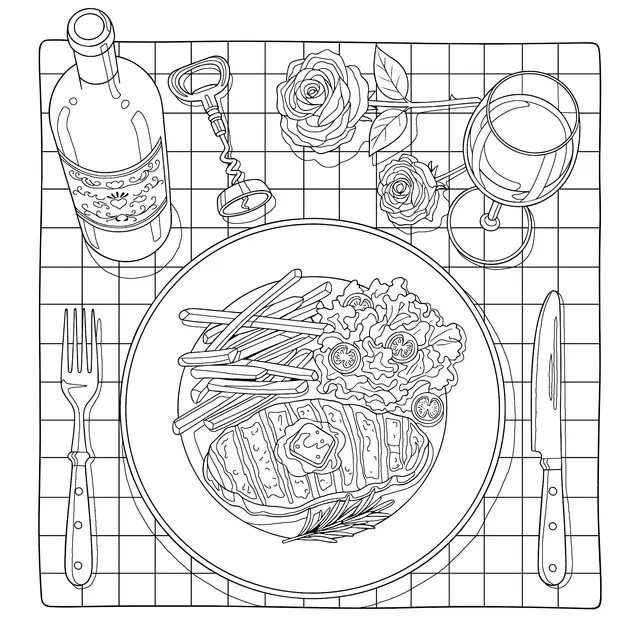 Romantic Western - style Dining Scene