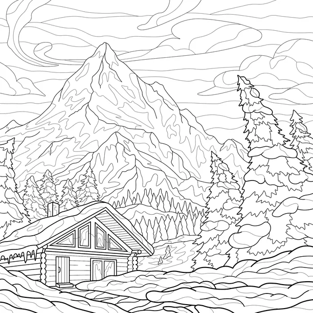 Winter Mountain Cabin