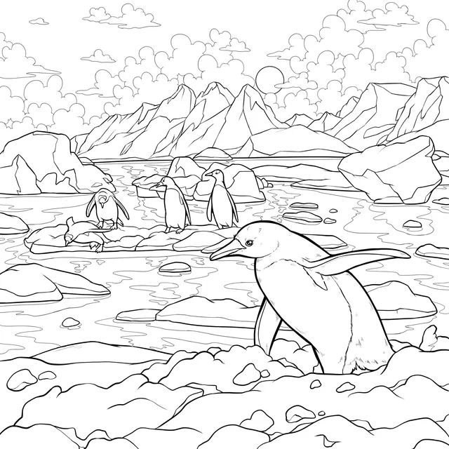 Penguins in the Polar Landscape