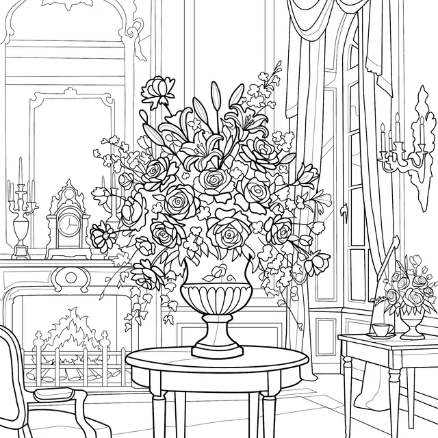 Elegant Indoor Flower - Arrangement Scene
