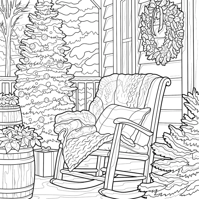 Cozy Winter Balcony Scene