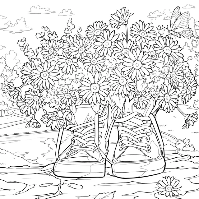 Canvas Shoes and Daisy Beauty