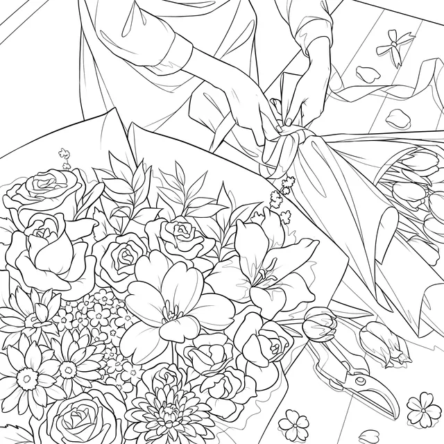 Flower - wrapping Scene