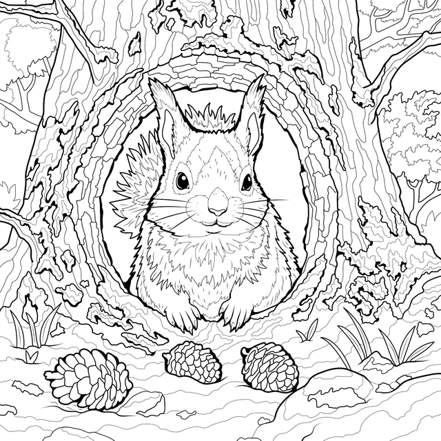 Squirrel in the Tree - hole
