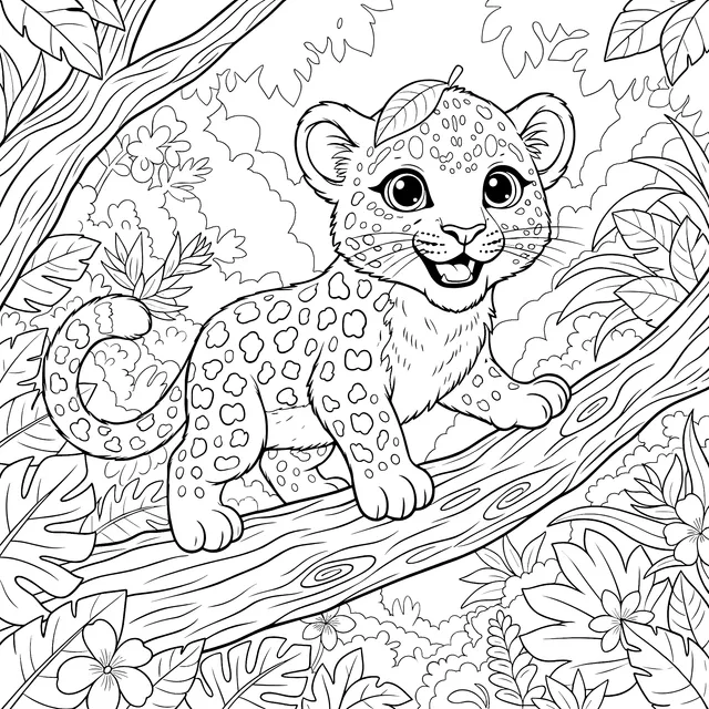 Little Leopard in the Jungle