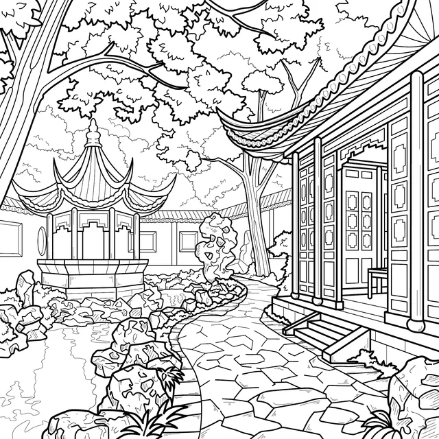 Chinese Garden Scene
