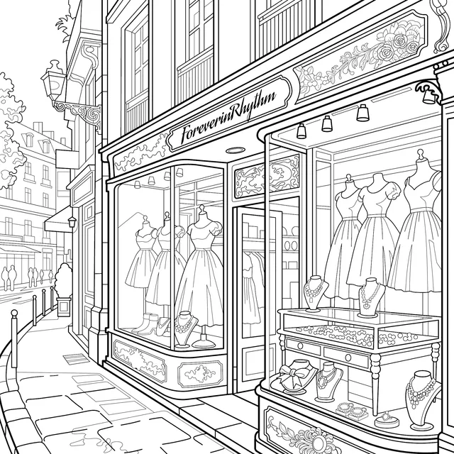 Street View of a Fashion Clothing Store