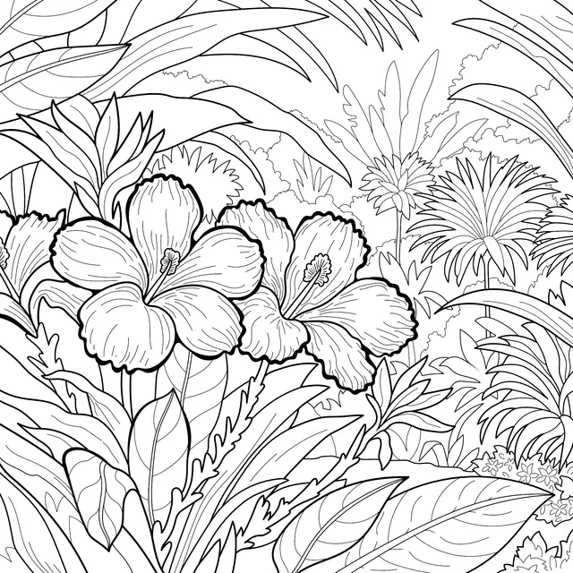 Tropical Flower Landscape