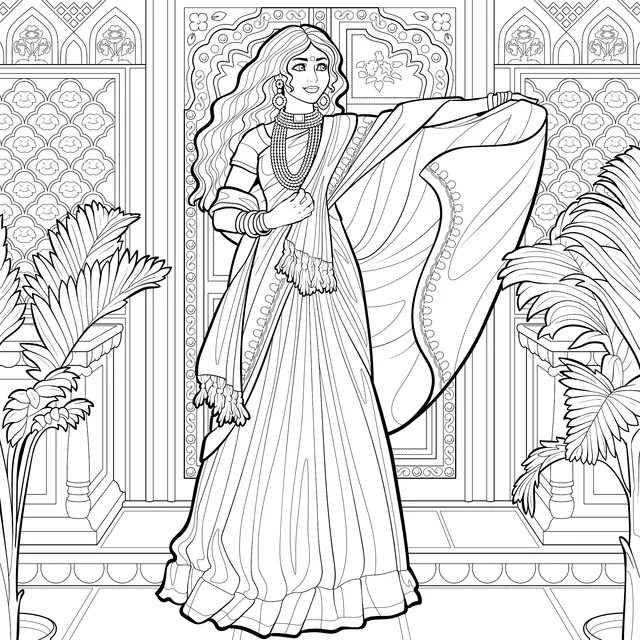 Woman in Traditional Attire