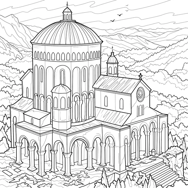 Church Scenery in the Mountains