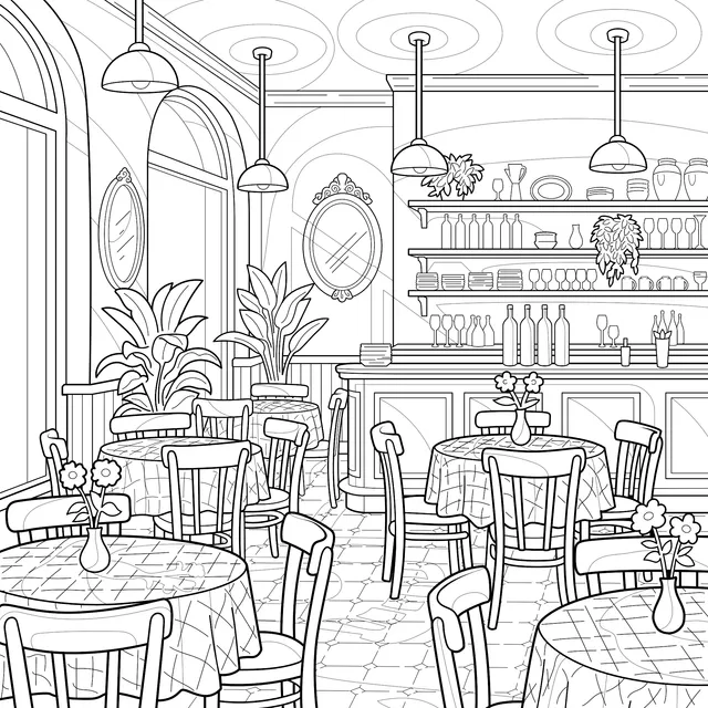 Cozy Restaurant Scene