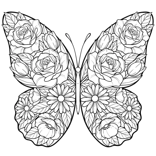 Flower - adorned Butterfly