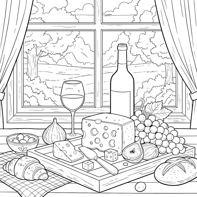 Window - side Gourmet Scene