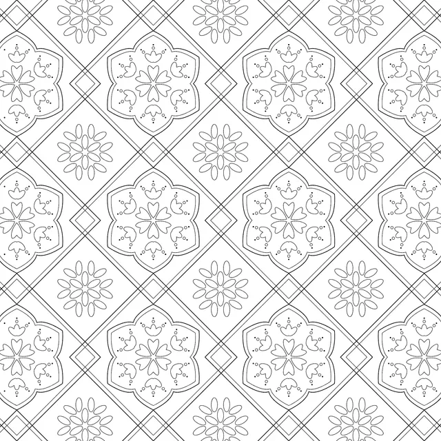 Exquisite Floral Geometric Pattern