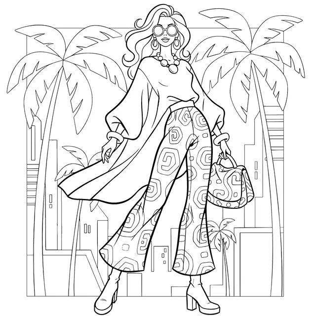 Fashionable Woman Illustration