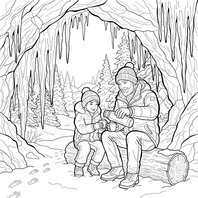 Parent - child Time in an Ice Cave