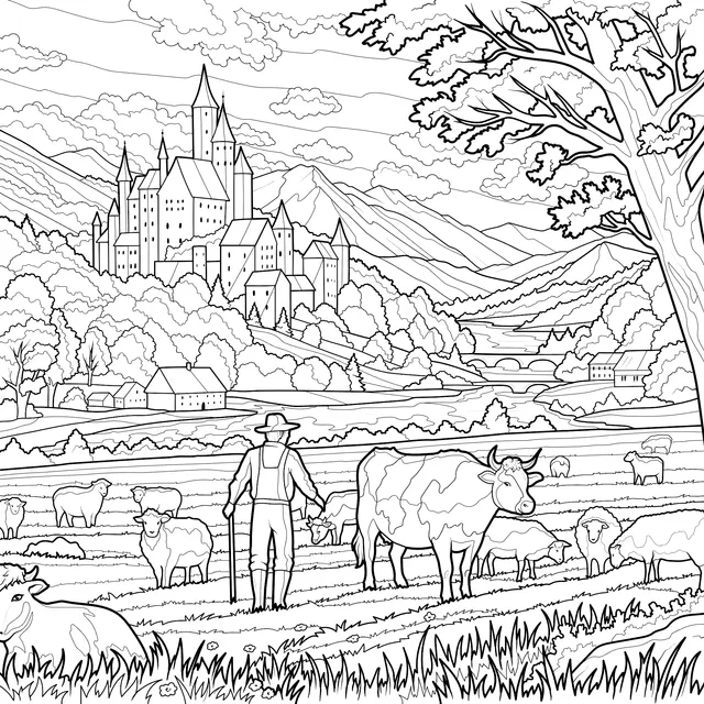 Pastoral Castle Scenery