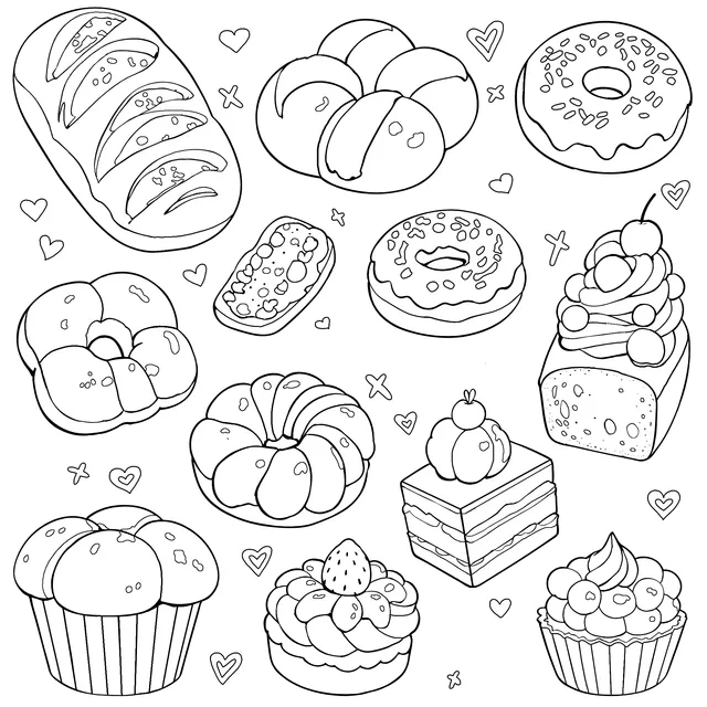 Colorful Dessert Illustration